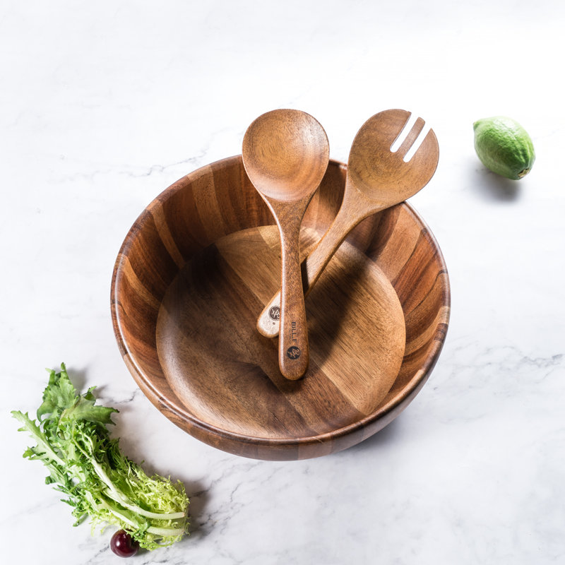 acacia wood salar bowl set