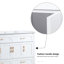 Ensemble de meuble-lavabo 48 po avec lavabo en céramique, armoire de rangement abondante, 4 portes à fermeture douce et 4 tiroirs-115922314