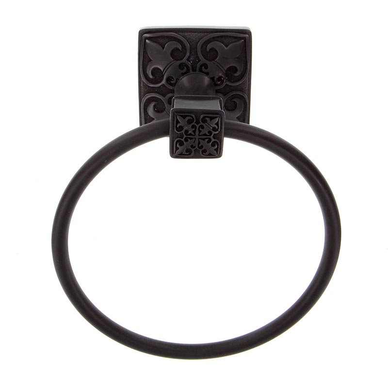 Fleur de Lis Towel Ring, Oil-Rubbed Bronze