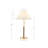Madalyne Two Tone Pull-chain Table Lamp with Tapered Fabric Shade