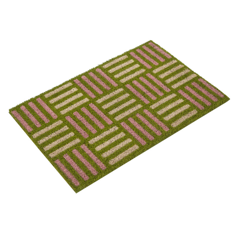 Drumahiskey Non-Slip Striped Doormat