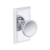 Solvang Half Dummy Knob with Chamfered 5in Rose in Satin Nickel