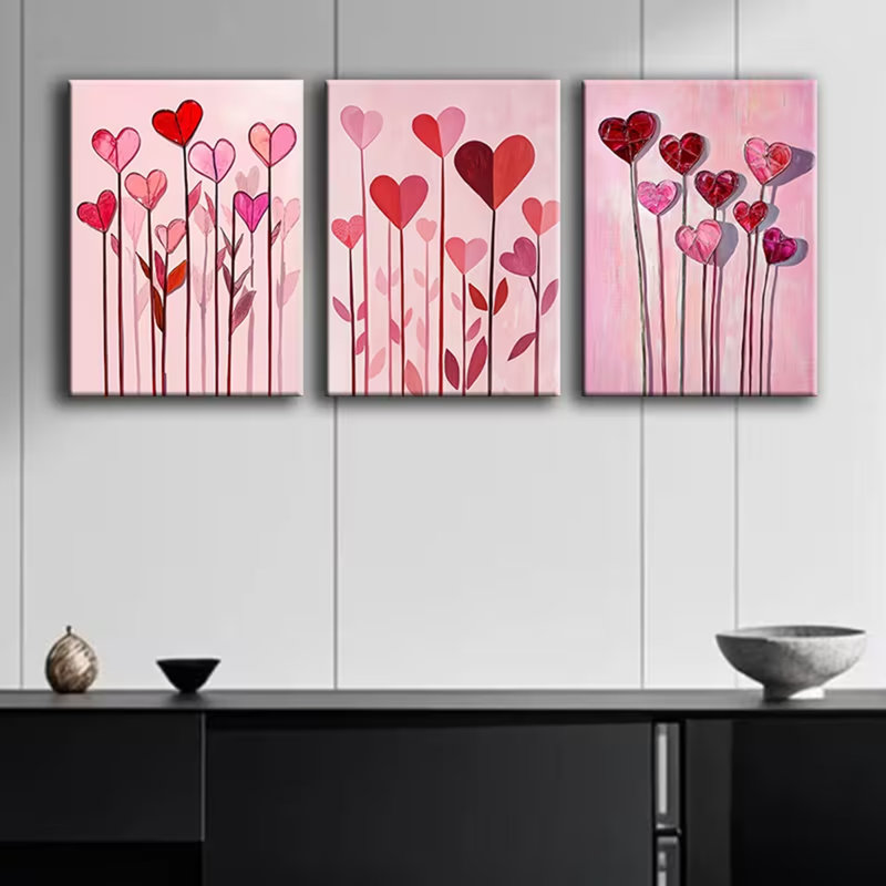 3 Piece Wrapped Canvas Print, 45 cm H x 90 cm W