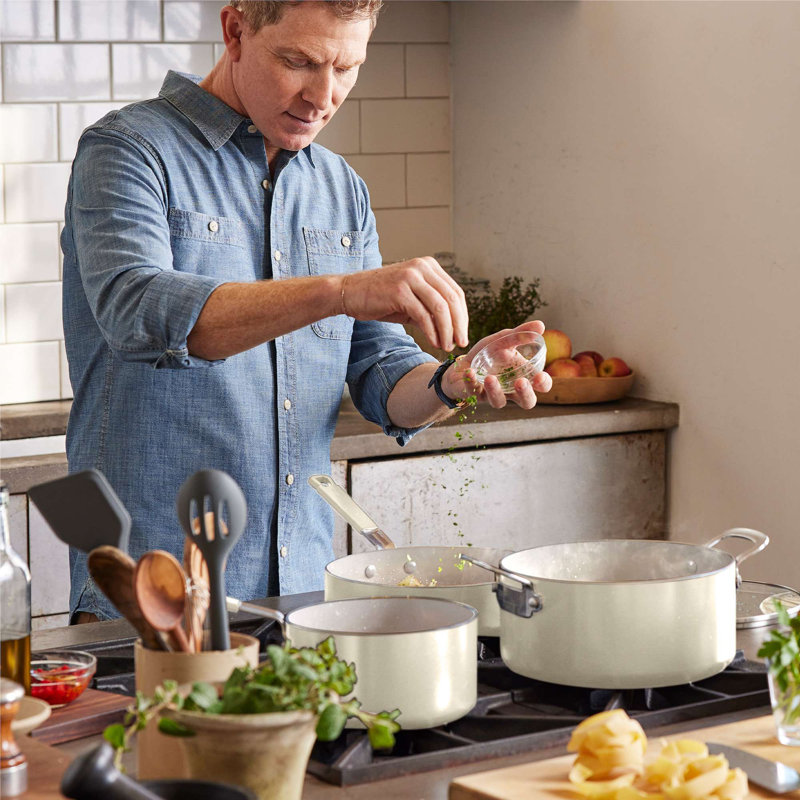 Bobby Flay by GreenPan Professional Grade Ceramic Nonstick 13-Piece Cookware Set, Black