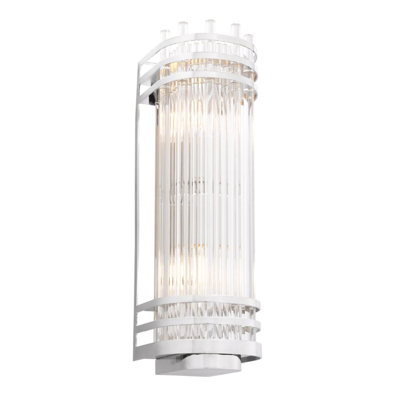 Gulf 2 - Light Flush Mounted Sconce, Silver, 15" H x 5" W x 5" D