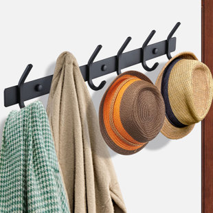 ILOT 2 Wood Wall Hooks - Coat Hooks Wall Mounted (6-Pack) | Heavy Duty  Decorative Hooks for Hanging Backpacks, Hats, Keys, Umbrellas and Towels