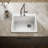 Riverby 25" L x 22" W x 9-5 8" Bar Kitchen Sink with Basin Rack-64615353-11013543