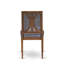 L'ensemble de cuisine 5 pièces se compose d'un plateau de table rond avec un piédestal élégant et de 4 chaises modernes en similicuir gris foncé avec dossier haut - noyer antique-1824719668-1824719669-1824719690