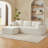 L-Shaped Cloud Sectional Sofa with Deep Seat, Modular Design No Assembly Required-1834390776