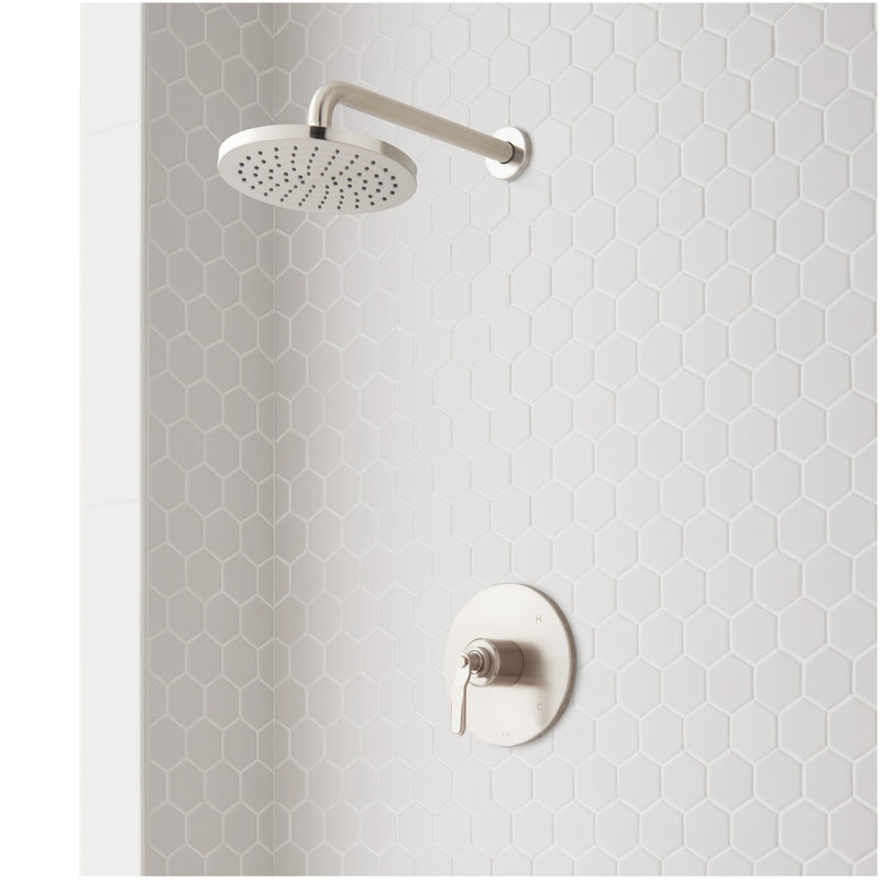 Gunther Pressure Balance Shower System - Brushed Nickel, Brushed Nickel