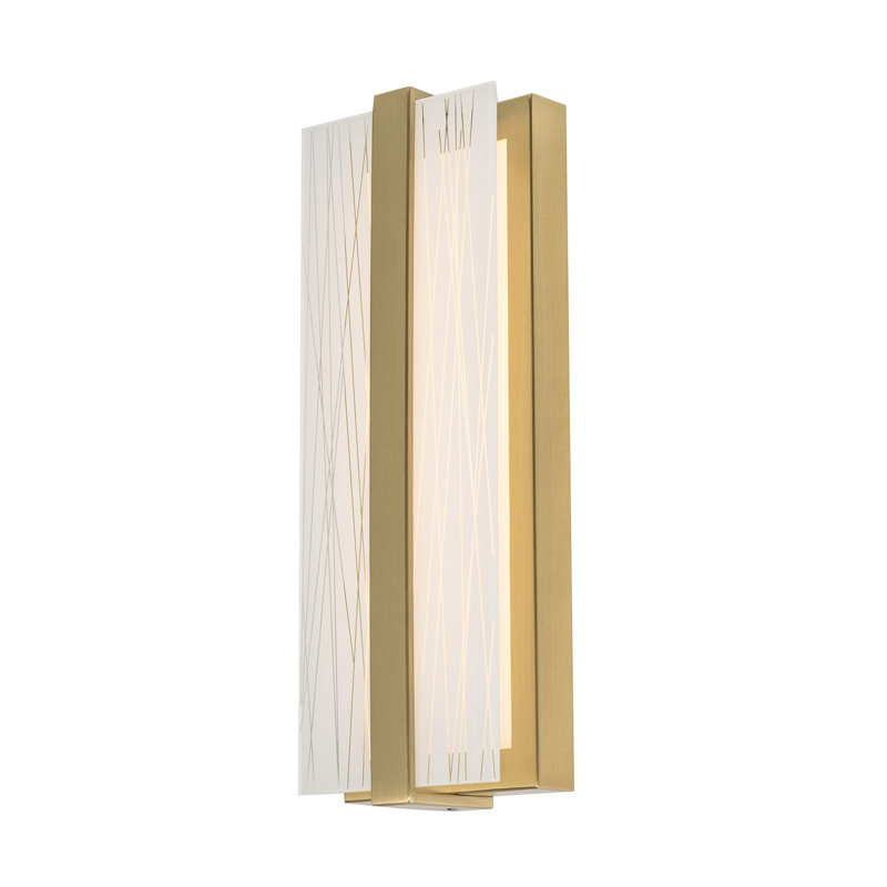 Astoria Flush Mounted Sconce, Satin Brass