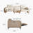 Athos 104.3-inch 3D plush fabric pillow armrest dual motor recliner sofa with adjustable headrest and USB interface-811982113