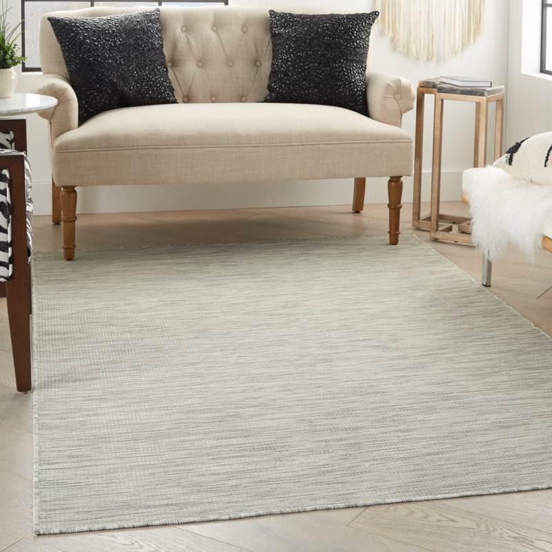 Tapis terre cuite intérieur / extérieur Lillehammer, Rectangulaire 8 pi x 10 pi, Gris