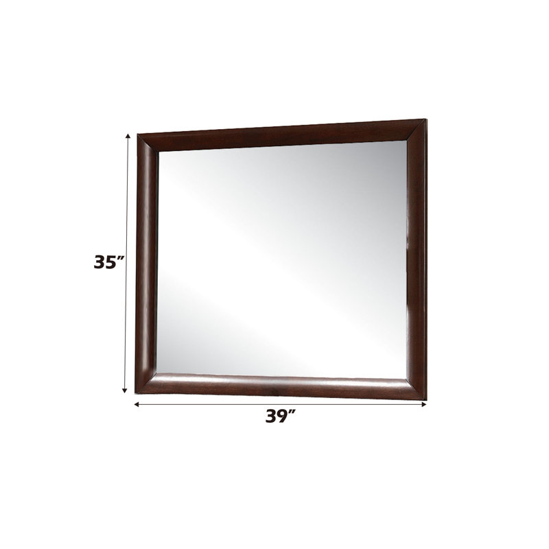 Miroir de salle de bain Ireland, Bois espresso