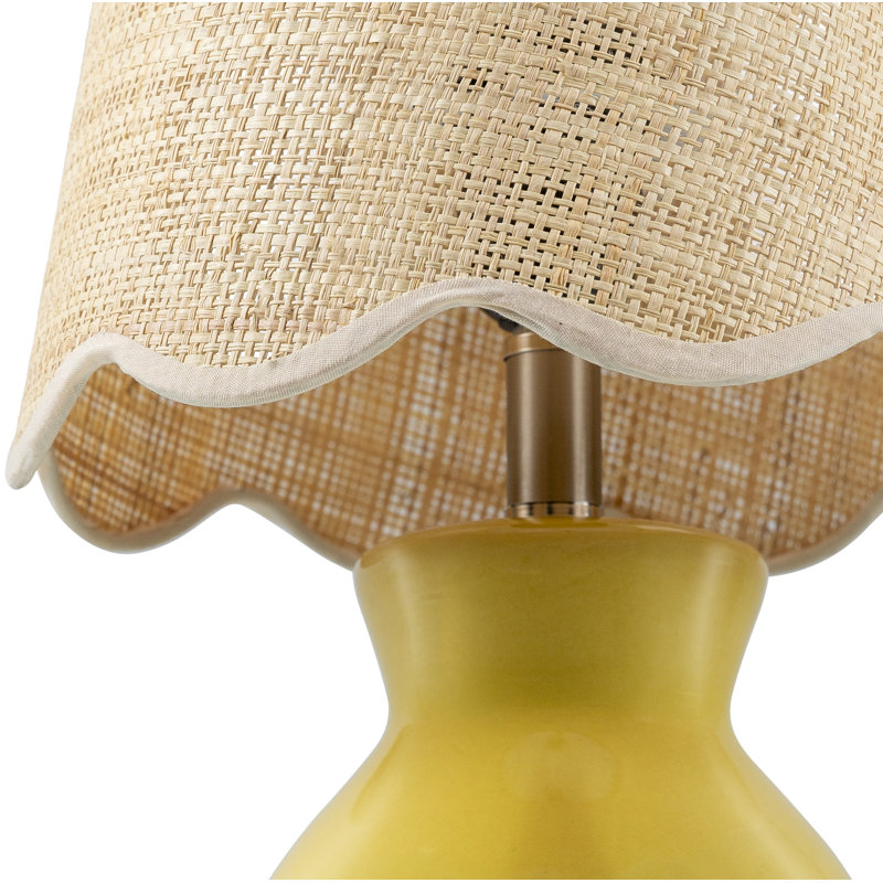 Lampe Momsen, H 15 po x l 8 po x P 8 po, Jaune, Naturel