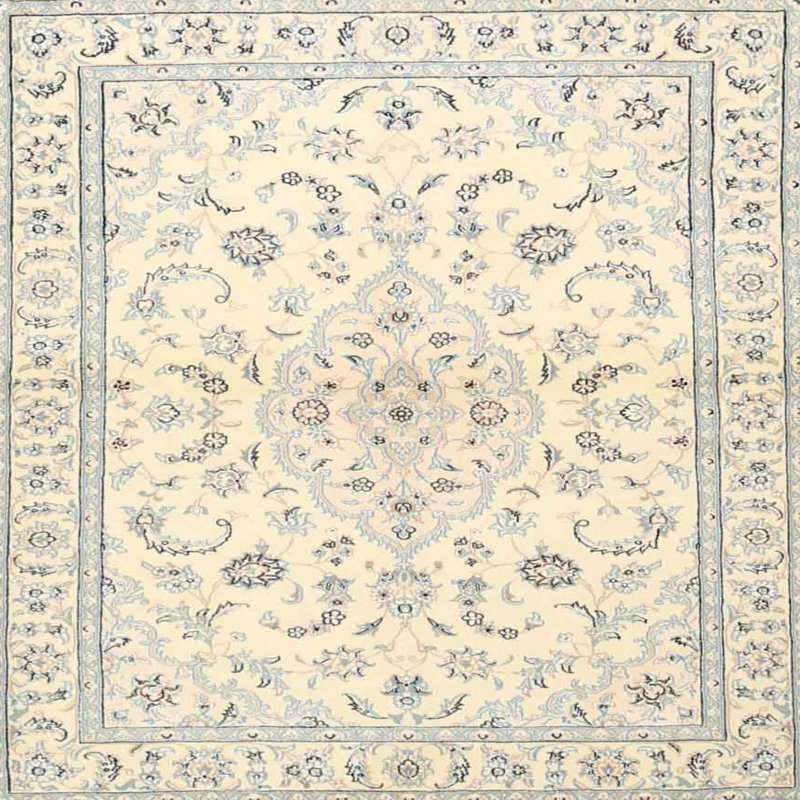 Tapis oriental beige / gris, Rond 6 pi