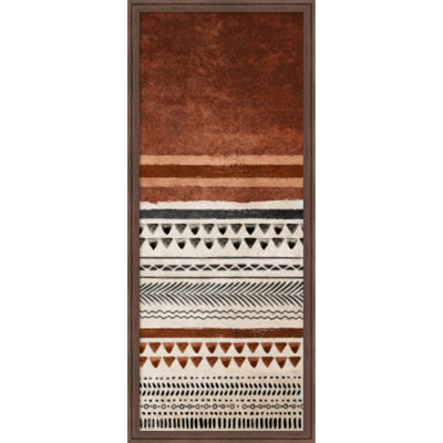  Framed Fabric Pinboard, Kilim Kiremit2 by Emel Tunaboylu Printed Bulletin Board for Use as a Vision Board or Wall Organization
