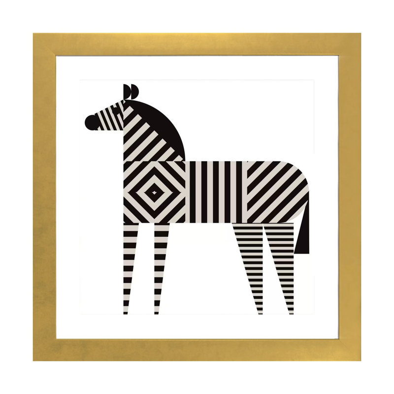 Animals, 24" H x 24" W x 1" D, Gold Framed Fine Art Paper