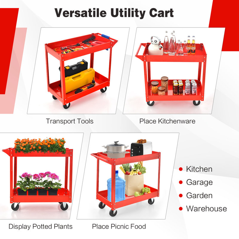 31'' H x 33.5'' W Utility Cart with Wheels