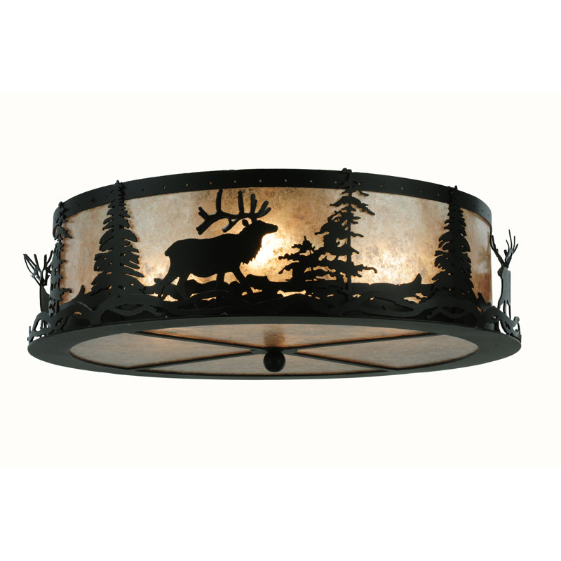 Rustic Lodge 4 - Light Flush Mount