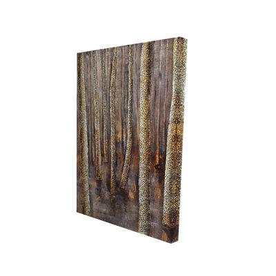 The Dark Forest - Brown Canvas Landscape for Home Decor