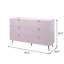 Commode 6 tiroirs BENTE, finition rose ultrabrillante