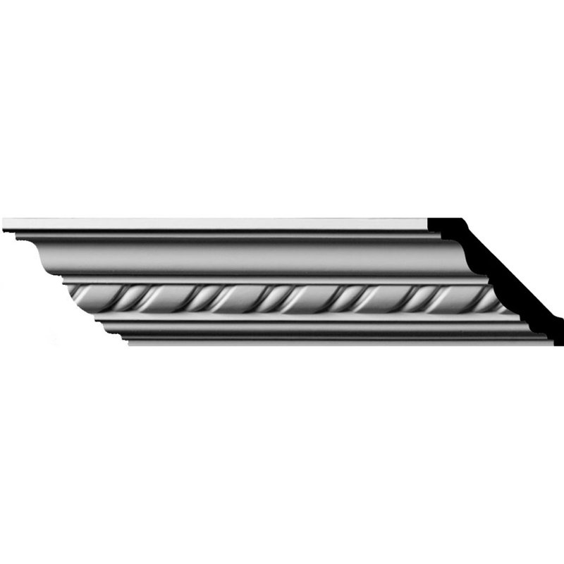 White Urethane Classic Twist Crown Moulding 94.5"