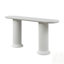Console de conception moderne avec pieds de style romain, table d'entrée en panneau de fibres à densité moyenne avec placage de bois pour le salon et le couloir