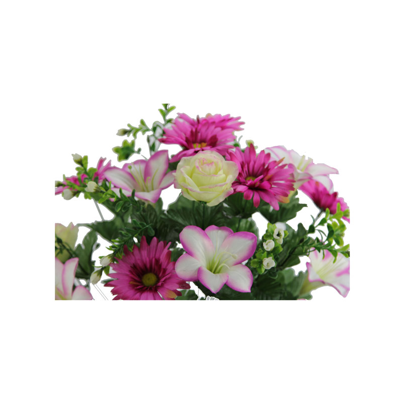 Lys artificiel, rose, gerbera mélangé, Rose