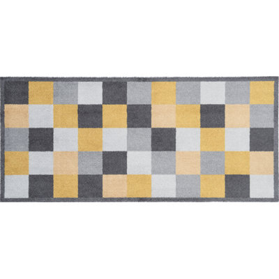Schall Blocks Ochre Kitchen Mat
