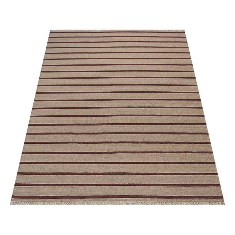 Donora Hand Woven Flat Weave Kilim Wool Eco-Friendly Area Rugs  -  Contemporary Modern Design, Low Pile  Handmade Area Rugs for Living Room, Bed Room
