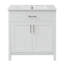 Meuble-lavabo de 30 pouces avec lavabo en céramique et beaucoup de rangement