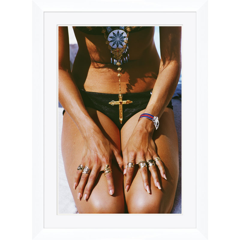 Capri Tan Print by Slim Aarons, 49.75" H x 34.75" W, Picture Framed Paper, White