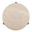 Élégant plateau en travertin et table basse Leonardo avec surface épaisse durable de 50 mm, parfait pour les salons modernes.