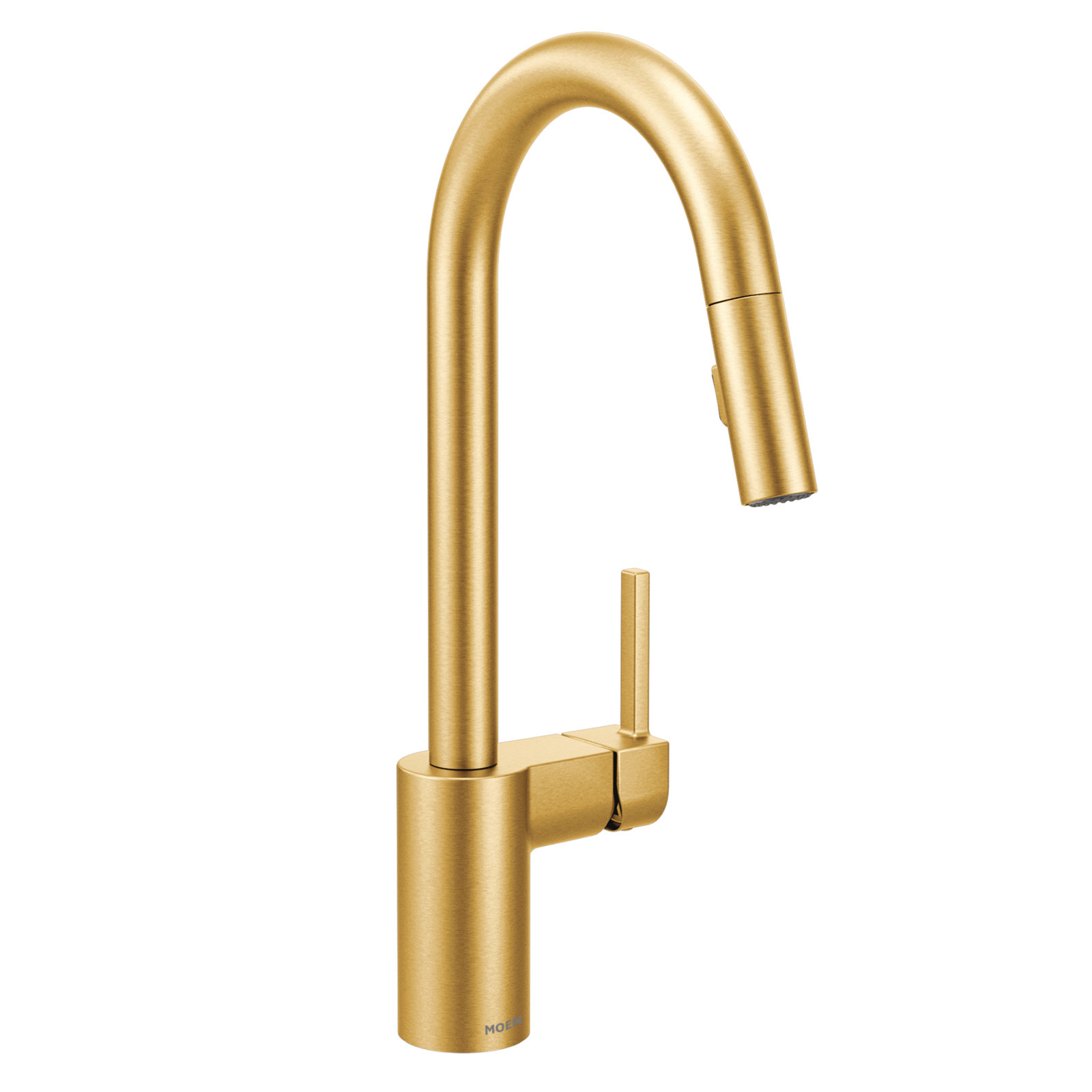 Moen Align One Handle Modern Kitchen Pulldown Faucet with Reflex and Power Clean Technology, Brushed Gold