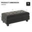 Tabouret de rangement avec repose-pieds de 46,9 po Skerl-2021039554