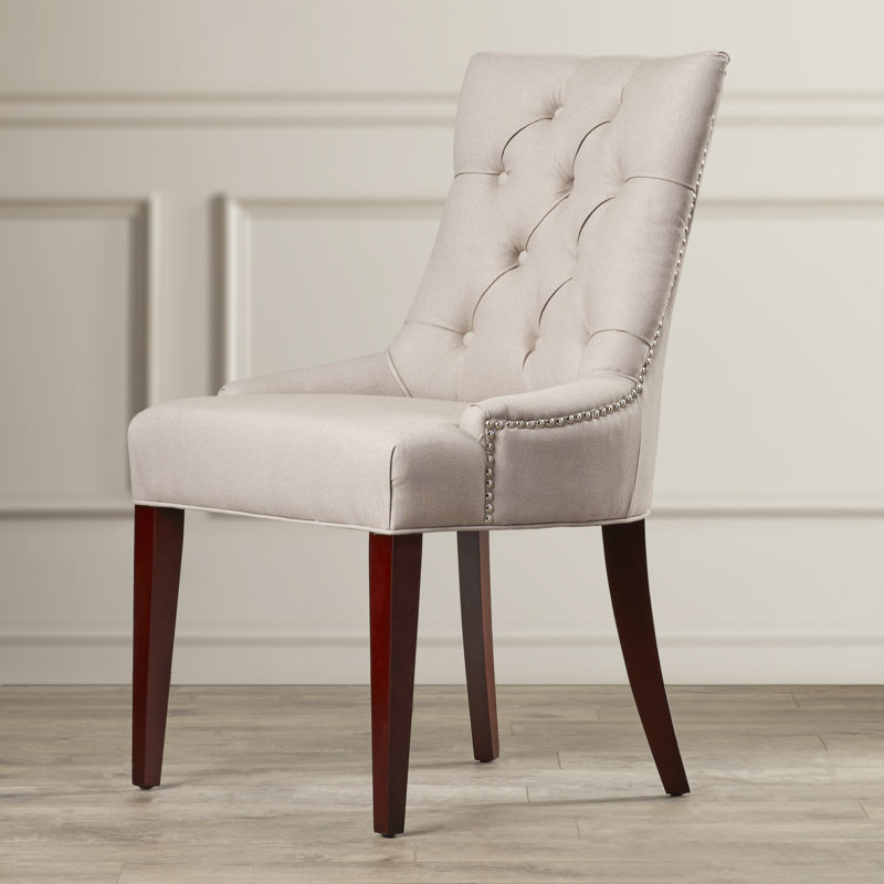 Amanda 19.5'' H Upholstered Parsons Chair, Cream