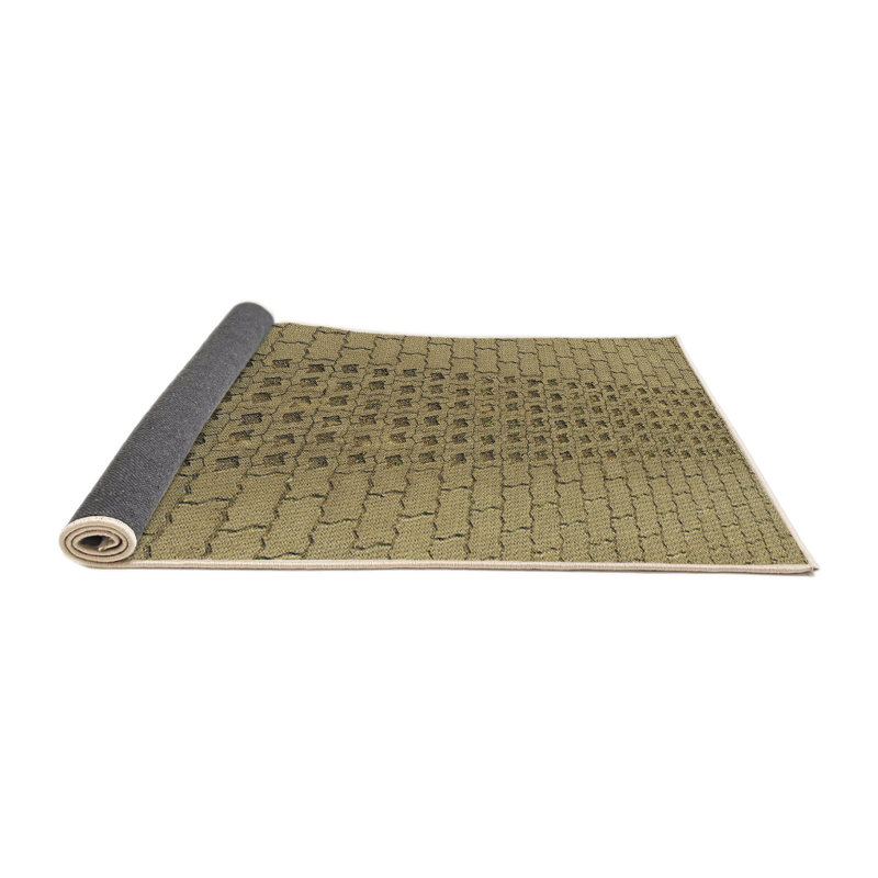 Tapis brun tissé à la machine, Rond 6 pi