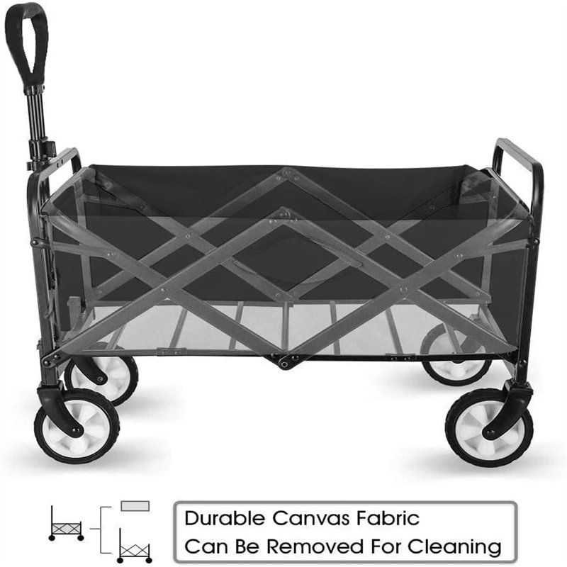 Outdoor Utility Wagon Garden Carts, Carbon Black