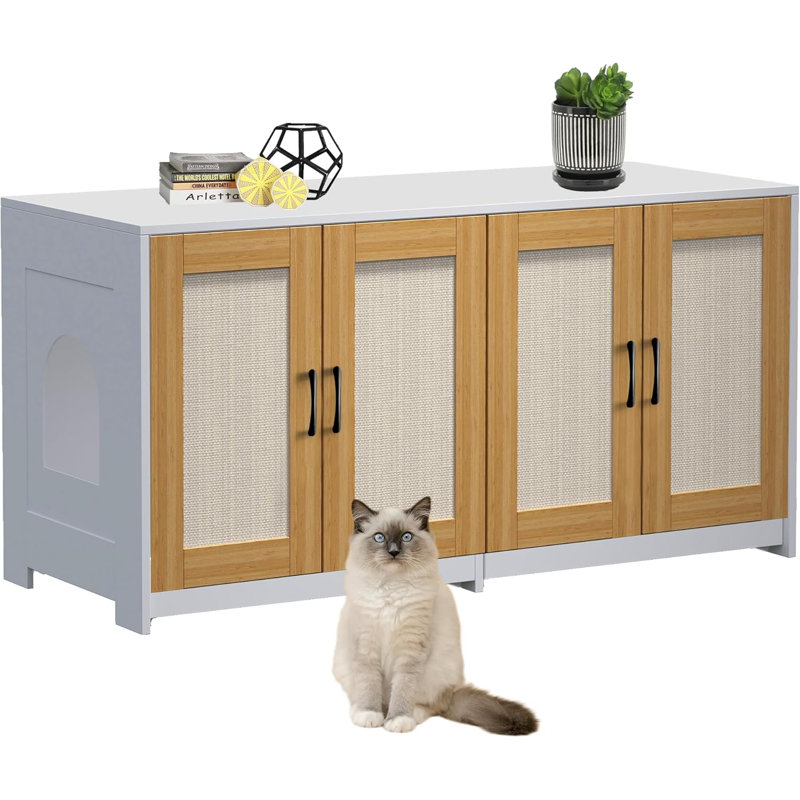 Solid Wood Litter Box Enclosure