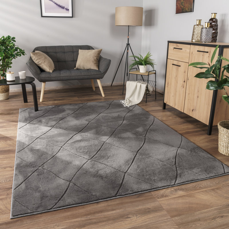 Ishpeming Solid Colour Area Rug, Runner 80 x 150cm