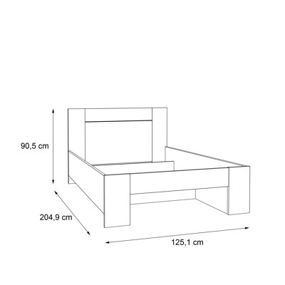 Lanham DE Size - 120 X 200 Cm Bed