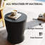 Table d'appoint d'extérieur, table d'appoint 11 gallons, noir-648530654