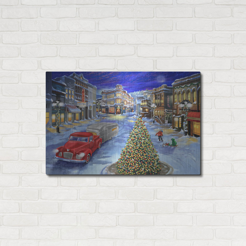 «Main Street Christmas» par Bigelow Illustration, H 24 po x l 36 po