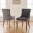 Chic Mid-Century Dining Chair Set(Set Of 2) - High Back Support, Solid Wood Frame, Bronze Accents-1431293418