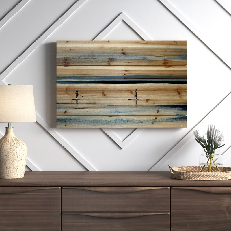 " Surfboard Paddling " by Parvez Taj, 20" H x 30" W x 1.5" D