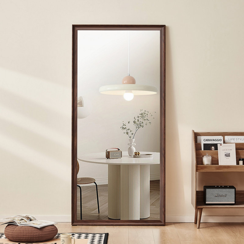 Full Length Mirror 70"X 31",  Wall-Mounted Mirror, Faux Wooden Frame,Vintage Full Length Mirror,Stylish Big And Tall Body Mirror