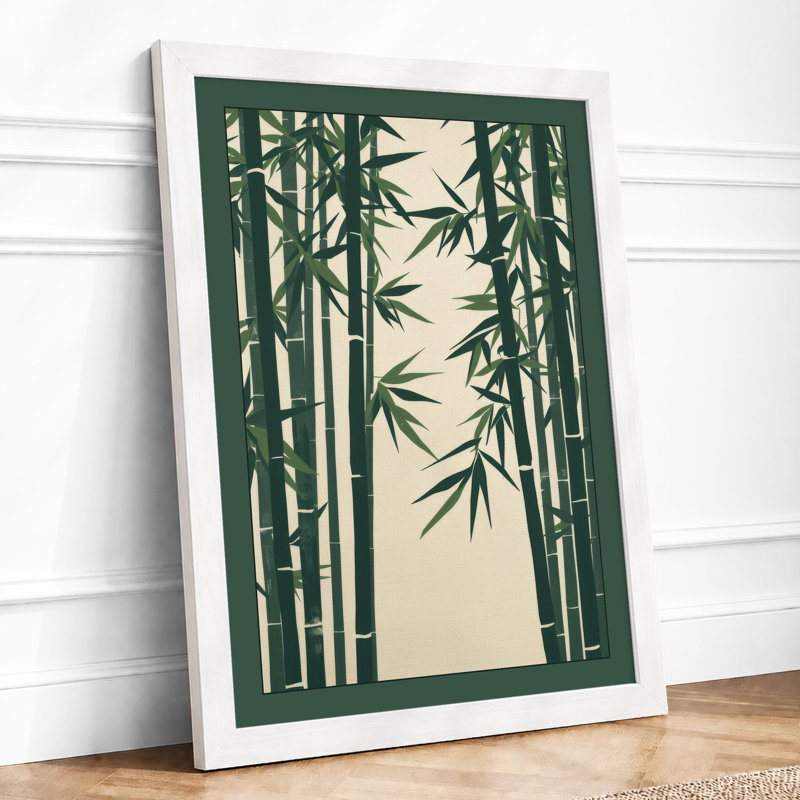 Bamboo in Silence Japandi - Framed Print, A1 - 84.1 x 59.4 cm, White