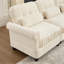 Canapé modulable 4 places avec un pouf et des coussins de soutien lombaire-1650392555