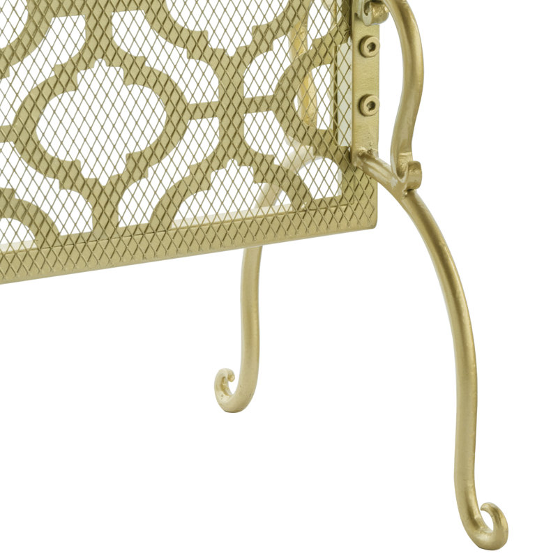 1 Panel Iron Fireplace Screen